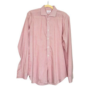 Calvin Klein Slim Fit Performance Non-Iron Red Button Down Shirt